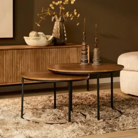 Cortina Table d'appoint Gigogne Ronde Bois 3663807285291_CAFR
