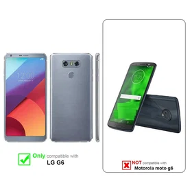 Cadorabo Wallet Case with Magnetic Closure Stand and Two View Windows for LG G6