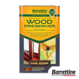 Barrettine Wood Preserver Dark Brown 5L