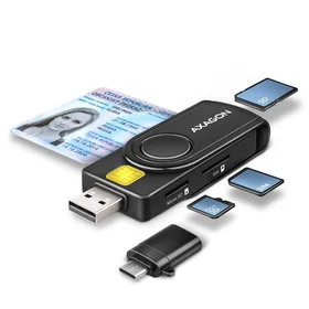 AXAGON CRE-SMP2A Kortleser for SD microSD SIM