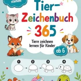 Bookmundo Mein Großes Tier-Zeichenbuch Färgläggningsbok för Barn