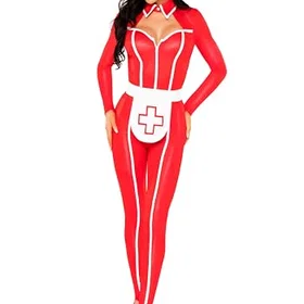 Leg Avenue LO87321-003 Hospital Heartbreaker Catsuit