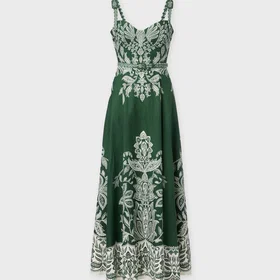 FARMRIO Miranda Belt Buckles Maxi Dress