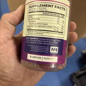 NOBI Magnesium Citrate 170mg 60 Gummies