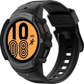 Spigen Rugged Armor Pro Samsung Galaxy Watch 4 40mm Bumper Case (Black)
