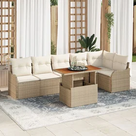 vidaXL Garden Sofa Set with Cushion 7 Pieces 3349469