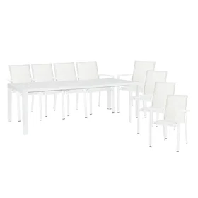 Hellin Ensemble de salle à manger d'extérieur 8 Pieces