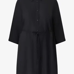 Kaffe Curve KcMille Mélange Lin 3/4 Manches Robe Chemise