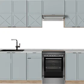 Vicco Fame-Line 240cm (Bleu,Gris)