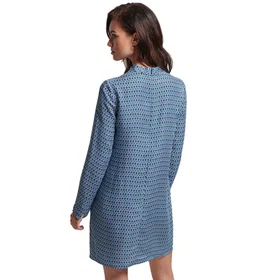 Superdry Mock Neck Mini Long Sleeve Dress