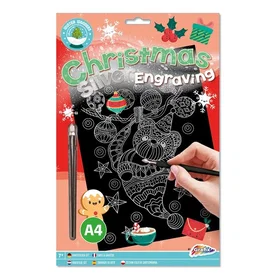 Jouet-Plus Art de grattage de Noël kit 800003-silver