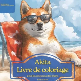 Akita Livre de coloriage pour les amoureux des chiens Färgläggningsbok