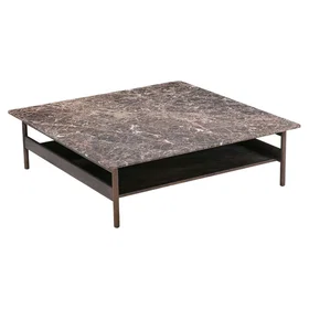 Wendelbo Sofabord Collect 120x120 cm Emperador Marmor Eik