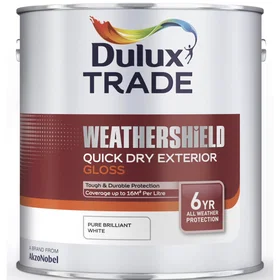 Dulux Weathershield Exterior Gloss Pure Brilliant White 1L