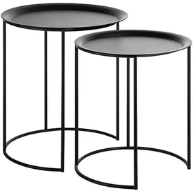 Beliani Accent Table Twins Black