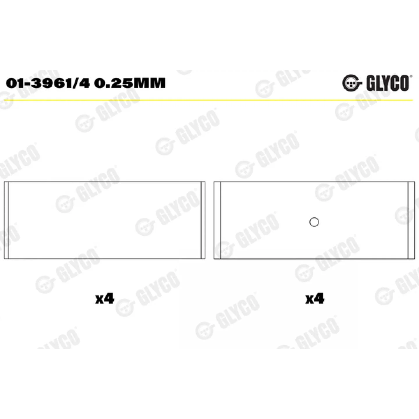 GLYCO Wheel Bearing Kit 01-3961/4 0.25MM
