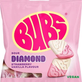 Bubs Mansikka & Vanilja Diamantit 155g