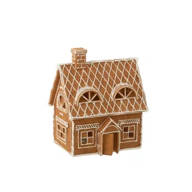 J-line Maison de noël en résine 18.5x14x22cm