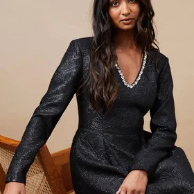 Oasis Occasion Jacquard Diamante Mini Dress