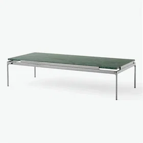 Andtradition Set LN11-LN13 med sofa & sidebord mørk kromram med Verde Guatemala 