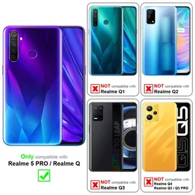 Cadorabo Lommebokfodral med Blommönster för Realme 5 Pro / Realme Q