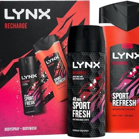 Lynx Recharge Duo Gift Set (Body Spray, Body Wash)