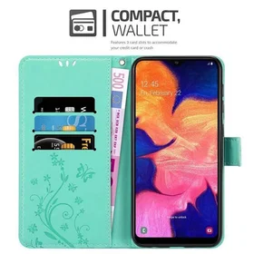 Cadorabo Case with Magnetic Closure Kickstand and Card Slots for Samsung Galaxy 