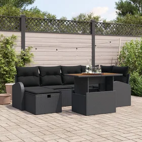 vidaXL Hage Sofasett Høydejusterbar 7 Deler 3361303
