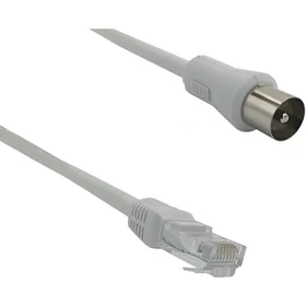 EssentielB RJ45 vers Coaxial Male 9.52mm 2m Adaptateur d'impédance 100 Ohms pour