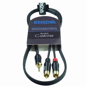 Enova Minijack til 2 x Phono Kabel 2m ENV-A3-PSMCLM-2