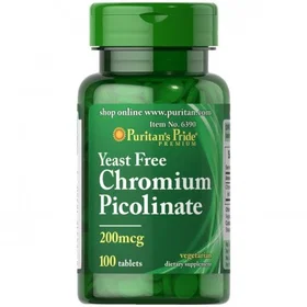 Puritan's Pride Chromium Picolinate 200mcg 100 Tabletter