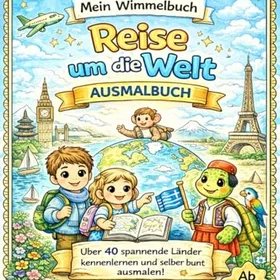 Reise um die Welt Ausmalbok för barn