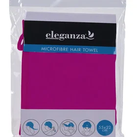 Eleganza Serviette à cheveux en microfibre