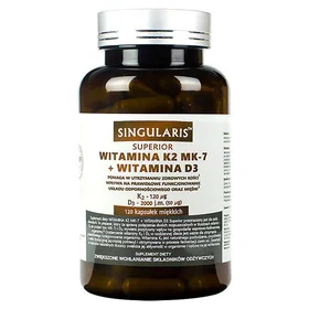 Singularis Vitamin K2 MK-7 + Vitamin D3 120 Capsules