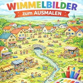 Dexsolutions Wimmelbilder zum Ausmalen Färgläggningsbok