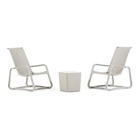Siediti Ensemble de mobilier d'extérieur avec table de rangement 2 Pièces