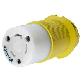 Hubble 32a Plug Cap Vit/Gul En Storlek