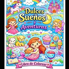 Dulces Sueños Y Aventuras Färgläggningsbok för flickor