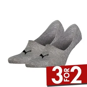 Puma Mid Cut Footie Socks 2-pack