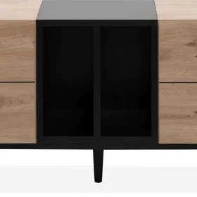 CALICOSY NOLA Meuble TV 2 portes et 2 niches