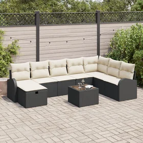 vidaXL Sofagruppe med pute 9 Deler 3359136