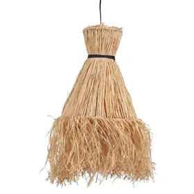 FORNORD Palma Suspension I Raphia Med Franges D36CM X H70CM