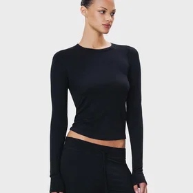 Eternelle Fitted Crewneck Long Sleeve T-shirt (Women's)