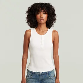 G-Star Raw Slim Henley Tank T-Shirt (Dam)