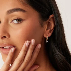 By Jolima Como Hoop Earring Crystal JE359CRGO øredobber