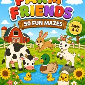 Farm Friends 50 Roliga Labyrinter Pussel För Barn