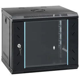 vidaXL 9U 53x40x45 cm Wall Mounted Black