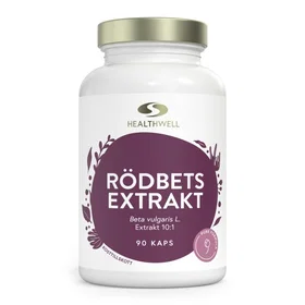 Healthwell Rödbets Extrakt 500mg 90 Kapslar