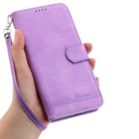 DIERFENG Leather Wallet Case with Kickstand and Wrist Strap for Samsung Galaxy A