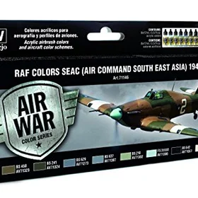 Vallejo Model Air SEAC Air Command South East Asia 1942-45 8 Color Set